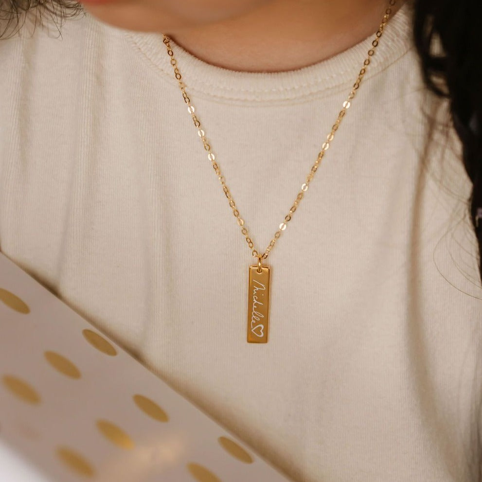 Custom Handwriting Tag Necklace - M E I R A K O