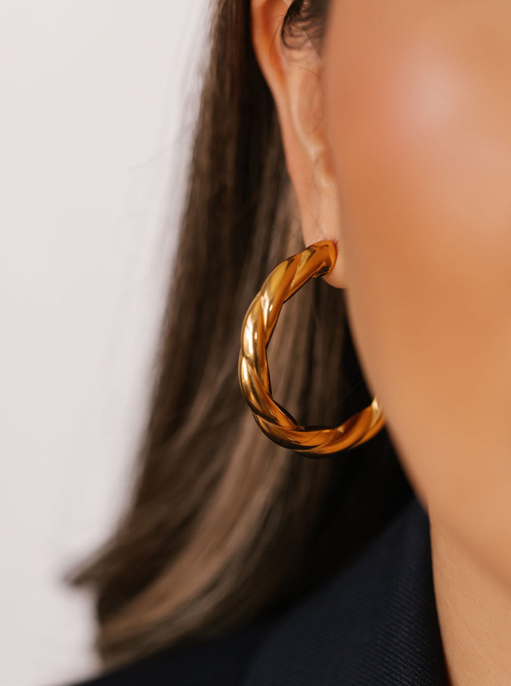 anti tarnish big hoops