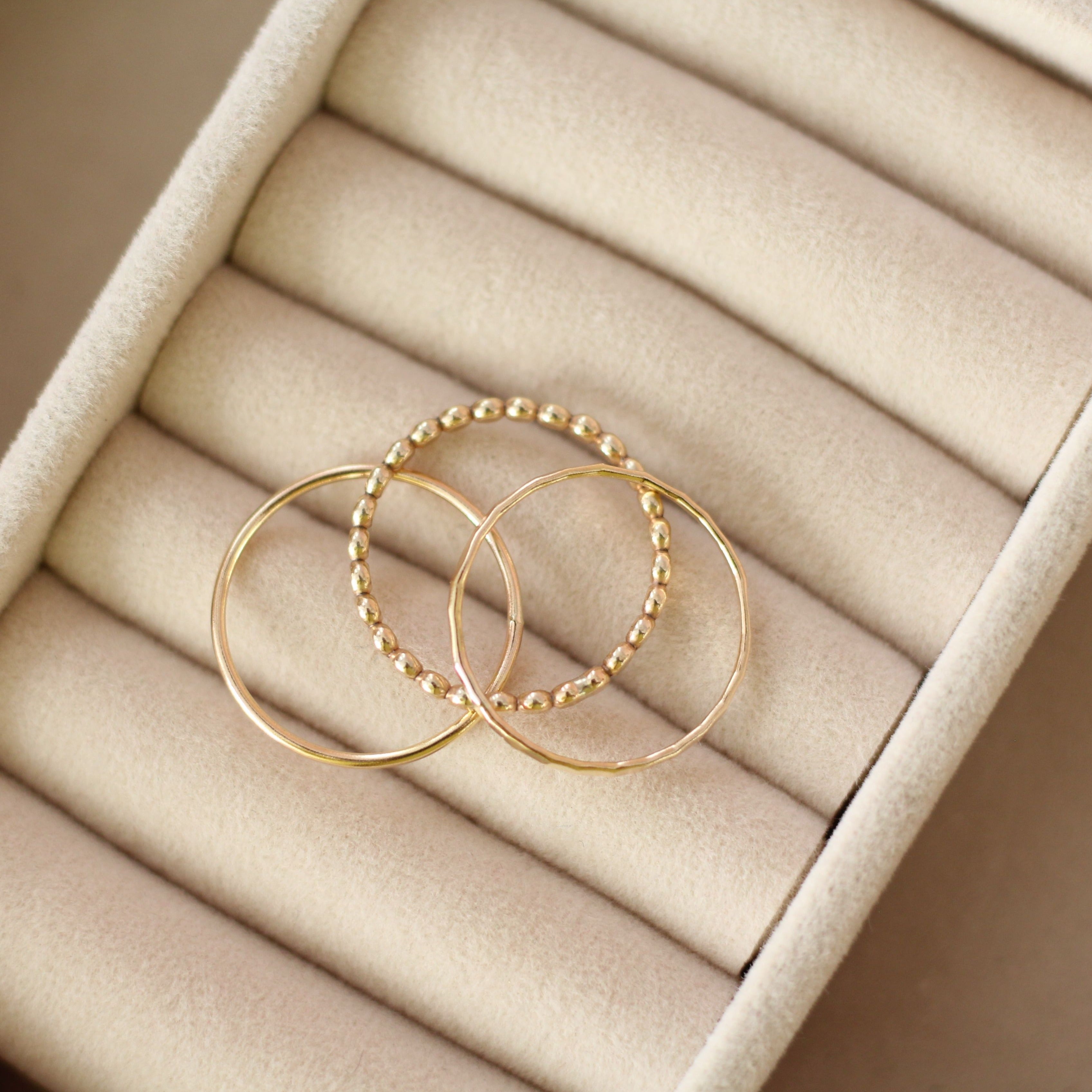 gold stackable minimal rings
