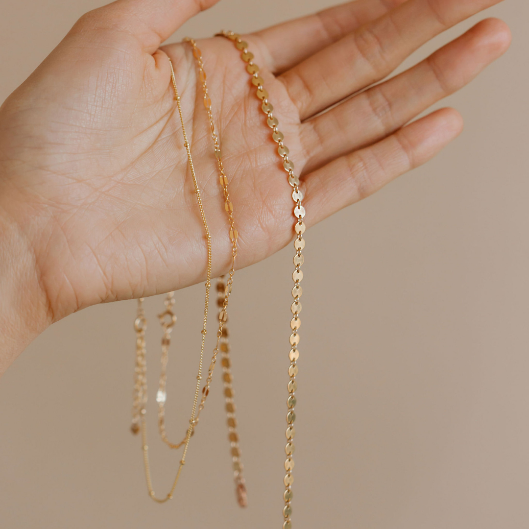 Dazzle Disc Choker and Other Layering Chains