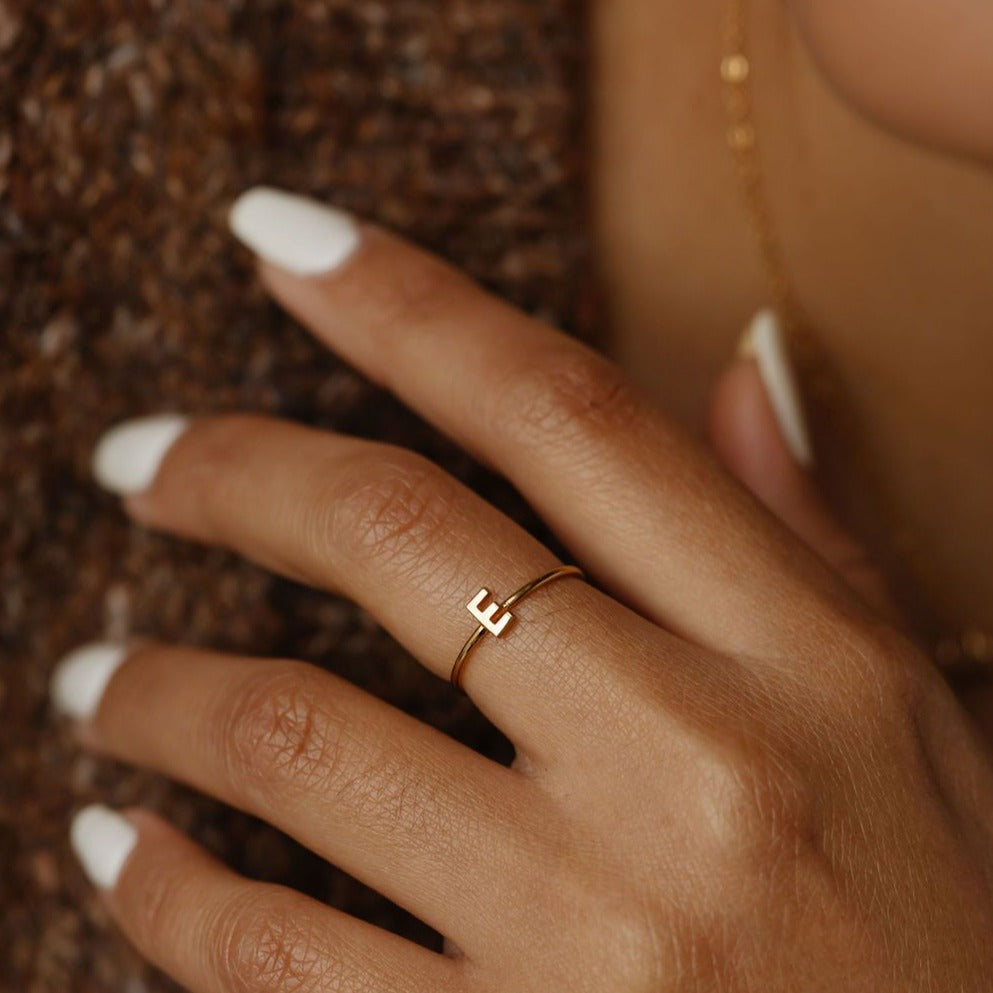 Letter E ring