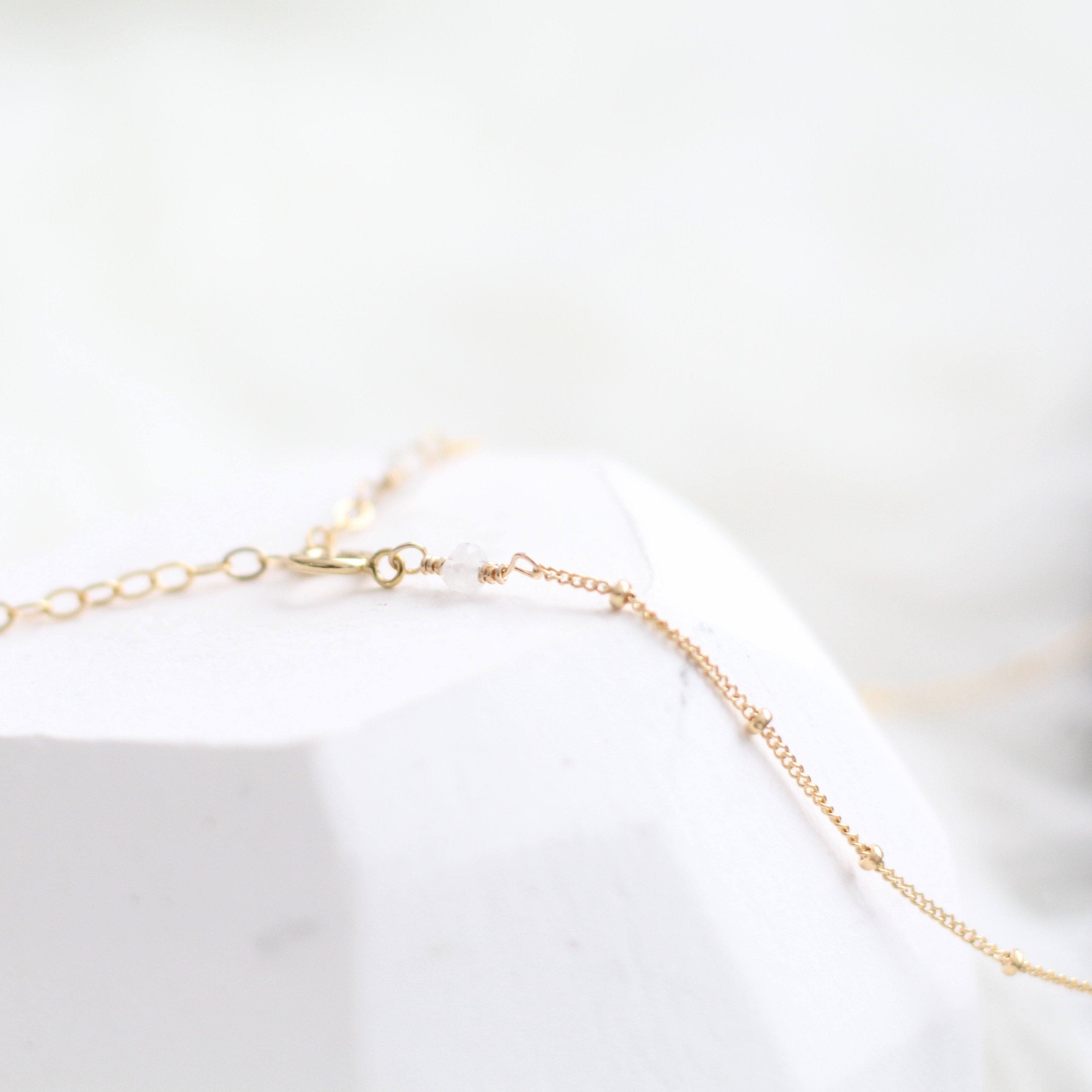 Handmade minimal gold choker necklace sustainably made in Canada