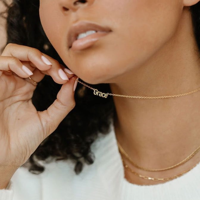 Cut Out Style Name Necklace